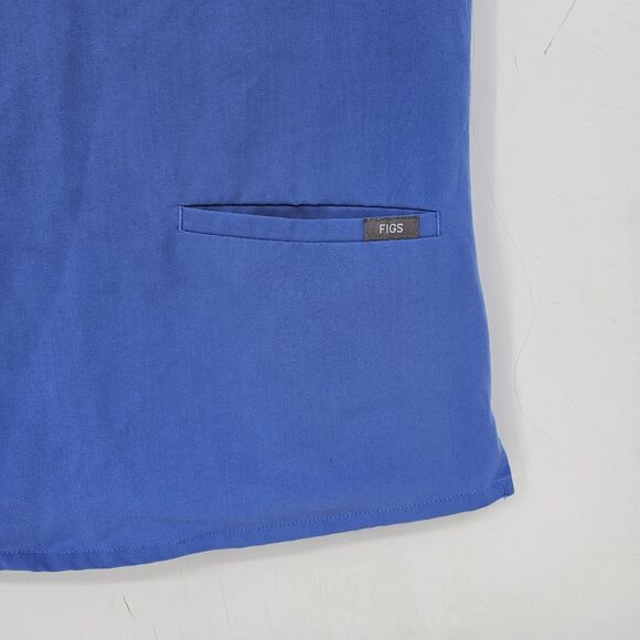 Figs Scrub Top Womens Extra Small Casma Three Pocket Technical Healthcare Blue - Picture 3 of 11